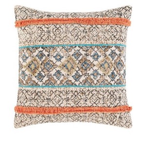 Mark & Day Wingene Global Beige Throw Pillow - 1 of 2