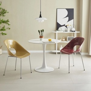 NicBex 24/31.5Inch Round Dining Table with Steel Tulip Base Kitchen Table Kitchen Table for Dining Room - 1 of 4