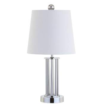 18" Metal Lillian Mini Table Lamp (Includes LED Light Bulb) Silver - JONATHAN Y