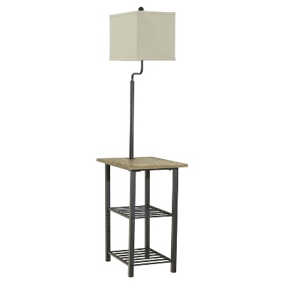 3-way Shianne Metal Tray Lamp Black - Signature Design by Ashley