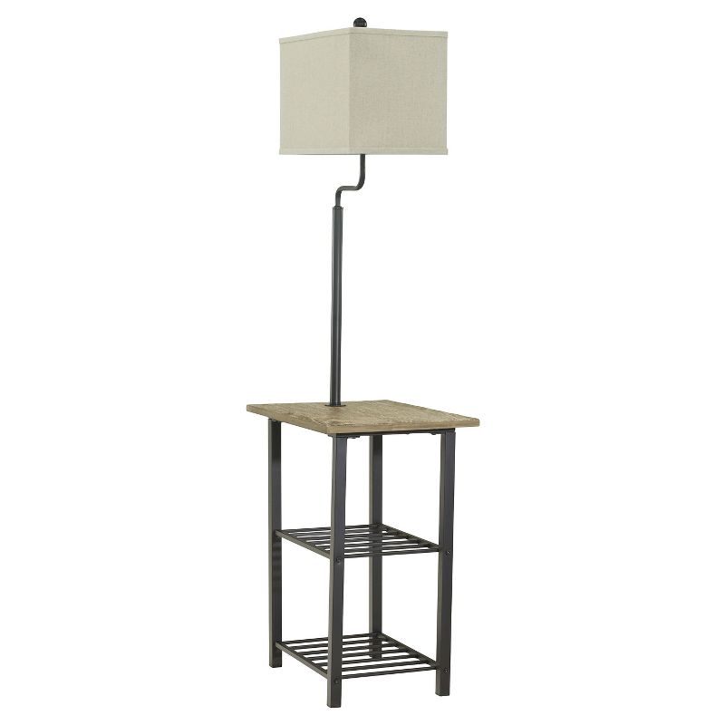 3-way Shianne Metal Tray Lamp Black - Signature Design by Ashley, 1 of 7