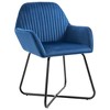 vidaXL Dining Chairs 2 pcs Blue Velvet - 2 of 4