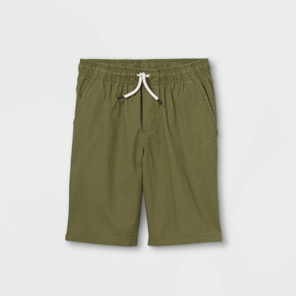 Size XXL (16/18) Husky plusBoys' Woven Pull-On Shorts - Cat & Jack Green XXL Husky