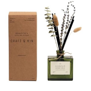 Craft & Kin Reed Diffuser Set With Flower For Home - 1 of 4