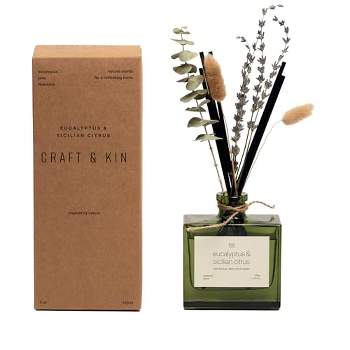 Craft & Kin Reed Diffuser Set With Flower For Home