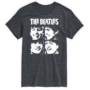 Men's - The Beatles - Group Member Faces Short Sleeve Graphic T-Shirt - 1 of 4