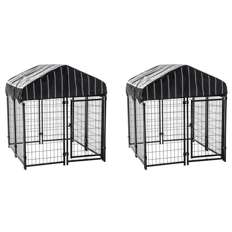 Lucky Dog 4' x 4' x 4.5' Covered Wire Dog Fence Kennel Pet Play Pen (2 Pack), 1 of 7