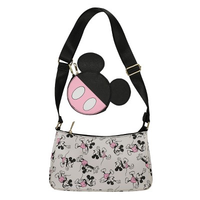 Disney Mickey Mouse Women's White Handbag With Removable Coin Purse ...