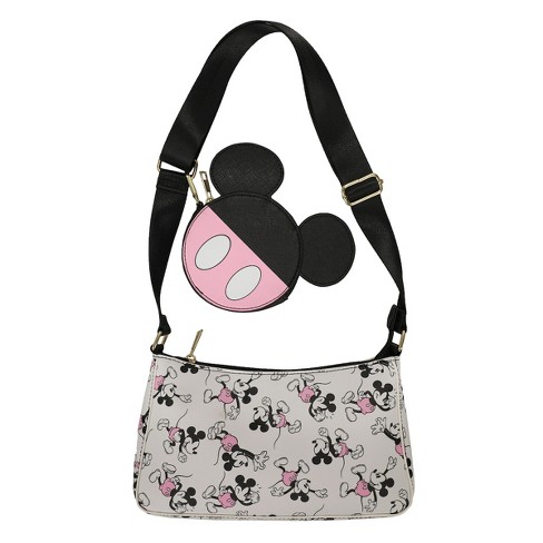 Disney women's bag Mickey Mouse printed bucket fashion cartoon large  capacity ins handbag single shoulder bag PU high quality