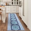 Washable Vintage Farmhouse Area Rugs with Floral Print for Bedroom Living Room, Soft Non Slip Retro Accent Throw Carpet for Home Office - 3 of 4