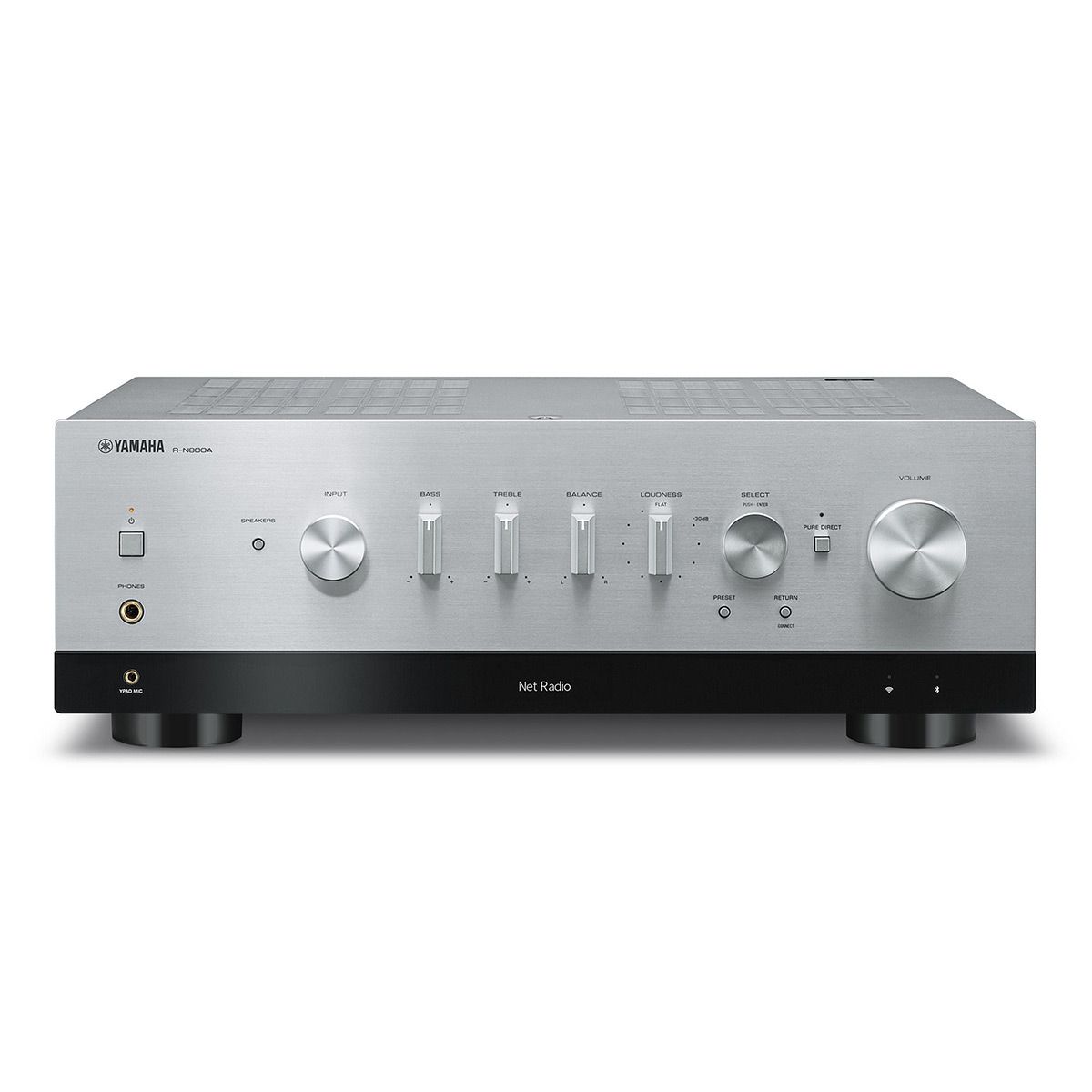 Yamaha R-N800A Stereo Network Receiver with Bluetooth, Wi-Fi, and MusicCast (Silver) - thumbnail 4