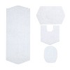 Waterford Collection Tufted Bath Rug, Extra Soft and Absorbent, Non-Slip Plush Bath Carpet, Machine Wash, bath rug for Bathroom, 4 Piece Set, White - 2 of 4