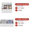 5 Drawer Dresser, Tall Dresser for Bedroom, Storage Organizer with Fabric Bins, Wood Top, Sturdy Steel Frame, Easy Pull Handle, Hallway, White - 3 of 4