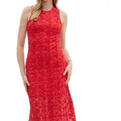 Women's Harlow Floral Overlay Midi Dress - entro