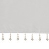 Lightweight Faux Silk Valance With Beads Silver 50x26in - 2 of 4