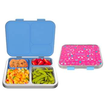 Bentgo Kids' Stainless Steel Bento Lunch Box - Rainbows and Butterflies
