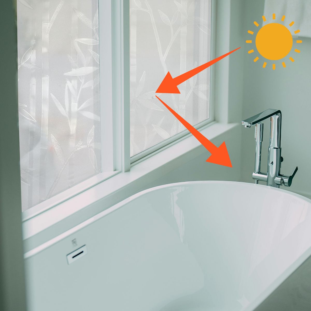 Unique Bargains Bamboo Pattern Window Privacy Film 78.74"L x 17.72"W Clear 1 Pc - thumbnail 3
