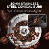 Coffee Grinder, 40mm Stainless Steel Conical Burr Grinder with 24 Grinding Settings, Grinding Time & 1-12 Cups Adjustable, Fit Espresso & Drip Coffee - 4 of 4