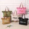 FATMOON Personalized Embroidered Tote Bag - Large Capacity Travel Shoulder Bag for Women, Lettering Canvas Tote for Daily Wear - 4 of 4