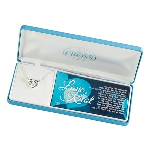 Dicksons 73-4858P Love Knot Heart 18 inch Silver Plated Women's Pendant Necklace in Jewelry Box - 1 of 2