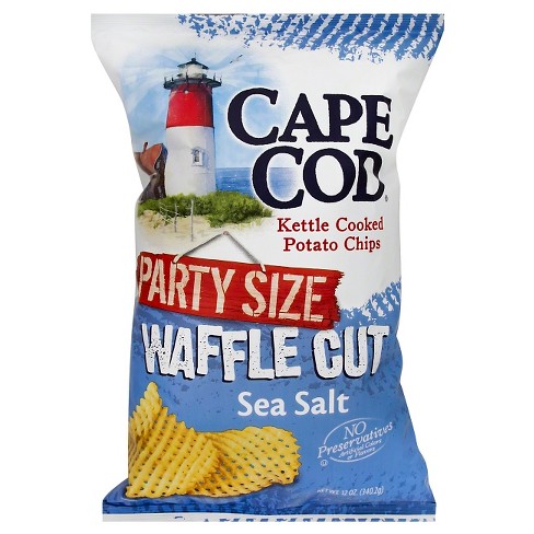 Cape Cod Party Size Waffle Cut Sea Salt Kettle Cooked Potato Chips