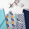 Bacati - Liam Aztec Design Hedgehog Aqua/Orange/Navy Storage Box Large - 2 of 4