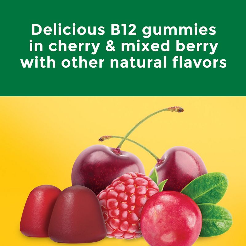 Nature Made Energy Vitamin B12 1000 mcg, Cherry &#38; Mixed Berry Flavored Gummy Vitamins - 150ct, 6 of 12