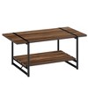 Jojoka Coffee Table with Storage Shelf for Living Room, Rustic Farmhouse Style Center Table for Small Space, 40 Inch, Furniture for Home Office, - 3 of 4