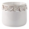 Decorative Flower Pot for Home Decor - Ceramic Indoor or Outdoor Planter with Sculpted Floral Rim - Perfect for Garden, Patio, or Room Decor - 2 of 4