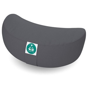 Present Mind 6.5'' Round Zafu Yoga Bolster for Gymnastics & Meditation - Black - 1 of 3