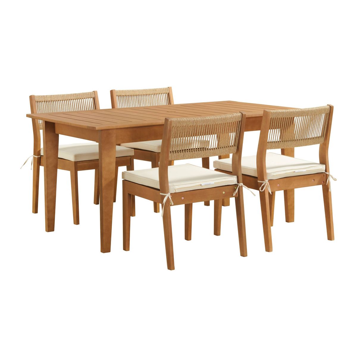 Alaterre Furniture 5pc Barton Outdoor Patio Dining Set - thumbnail 3