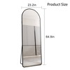 Infurnic Full Length Mirrors Wall Mirror with Stand Aluminum Alloy Thin Frame for Living Room, Clothing Shop, Corridor Decor, Black, 23"*0.6"*65" - 3 of 4