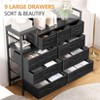 TV Stand with Charging Station - Modern 8-Drawer Dresser with Wood Top, USB Ports & Power Outlets, Storage Cabinet - 2 of 4