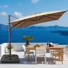 Crestlive Products 9x11FT Cantilever Umbrella UV30+ Outdoor 360 Degree Rotation Offset Umbrella 6 Heights Adjustable with Base - 2 of 4