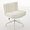 RISOKEYS Stylish Wide Seat Office Chair - Adjustable Height & Swivel, Double Cushion Comfort Faux Alpaca Hair, for Office, Bedroom,Vanity. - 4 of 4