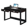 Newport 2 Drawer Desk with Charging Station Espresso/Black - Breighton Home: Home Office Workstation, MDF Construction - 4 of 4