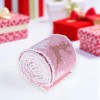 Unique Bargains Gift Wrap Ribbons Polyester Pink White 78.74"x2.56" 1 Pc - 2 of 4