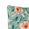 Green Floral Print Throw Pillow - Skyline Furniture - 3 of 4