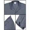 LA LEELA Mens Short Sleeve Button Down Shirts Solid Shirt Beach Tops with Pocket Casual Vacation Camp Dress Shirts for Men - 3 of 4