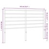 vidaXL Durable Metal Headboard, Modern Style, White, Full - 4 of 4