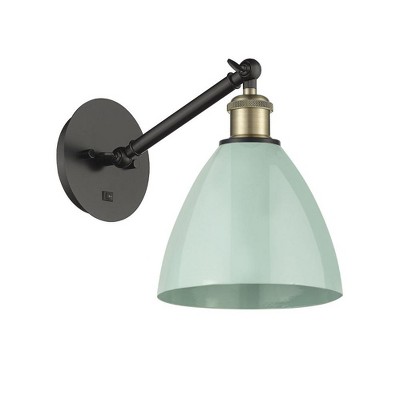 Plymouth Dome - 1 Light Wall Sconce In Industrial Style-13.25 Inches Tall and 7.5 Inches Wide