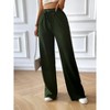 Clearlove Women's Casual Pants Drawstring Elastic Waist Flowy Wide Leg Trousers with Pockets - 3 of 4