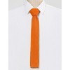 Allegra K Men's Knit Self-Tied Solid Color Skinny Square Tipping Ties - 2 of 4