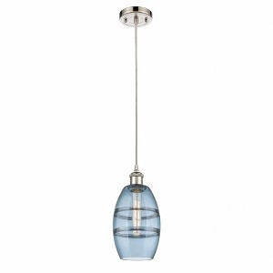 Vaz - 1 Light Cord Hung Mini Pendant In Industrial Style-8.13 Inches Tall and 5.88 Inches Wide - 1 of 1