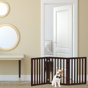 Pet Adobe 3-Panel Folding Indoor Pet Gate for Stairs or Doorways - 1 of 4