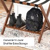 Heybly Luggage Rack Bamboo Folding Suitcase Stand with storage shelf - 4 of 4
