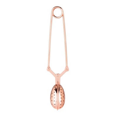 Pinky Up Heart Shaped Tea Ball, Reusable Loose Leaf Tea Infuser, Brew Tea with Ease, Stainless Steel, Rose Gold