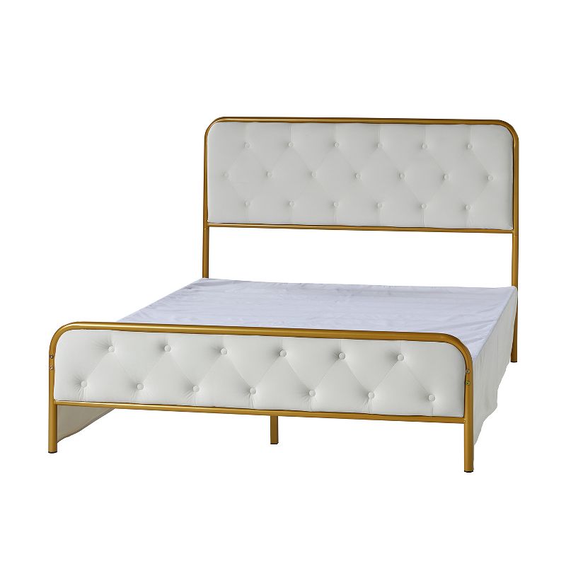 Nina Modern Upholstered button-tufted Platform Bed bottom storage | ARTFUL LIVING DESIGN, 2 of 9