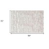 HomeRoots 3' X 5' Pink and Off White Abstract Washable Non Skid Area Rug - 3 of 4
