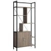 NicBex Bookcases for Living Room Modern Storage Cabinet Bookcase with 4 Open Shelves and 2 Door Cabinet for Home Office - 4 of 4